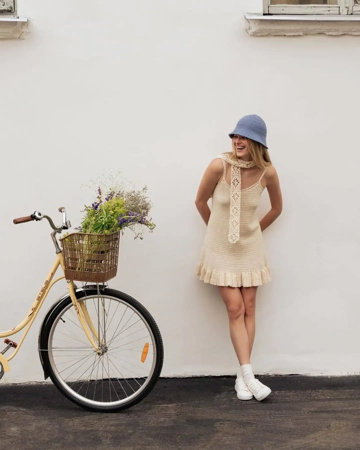 שמלת מיני סרוגה בוהו שיק - ריקה