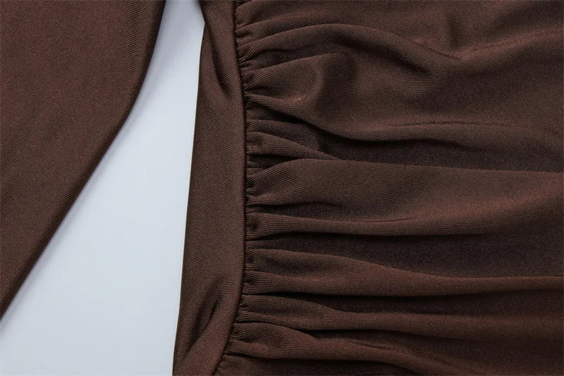 שמלת מקסי בעיצוב קיפולים בעיטור קשירה - ג'ונה