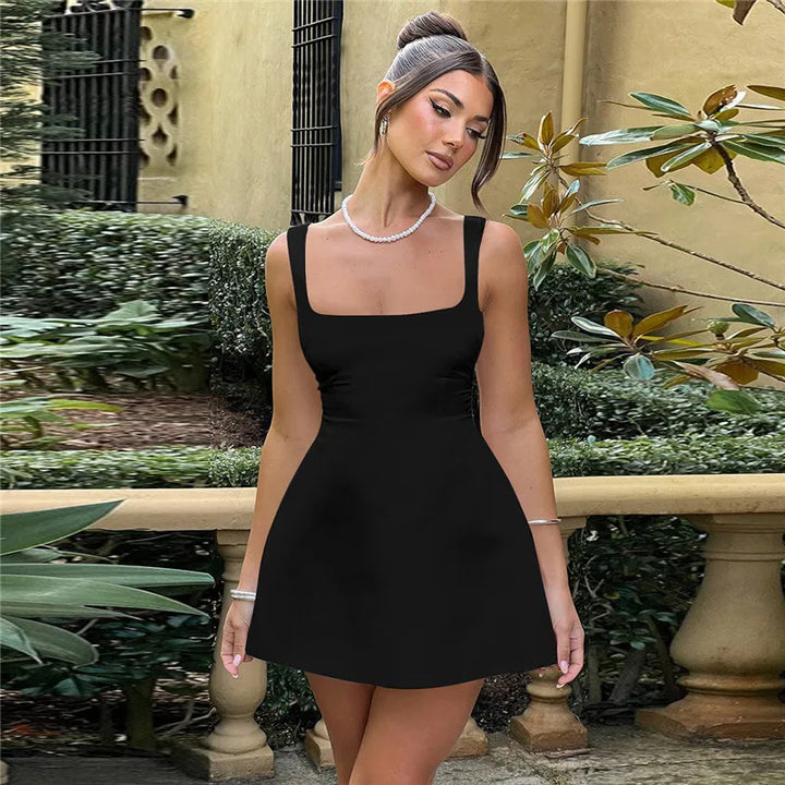 שמלת מיני סאטן בגזרת A - לילאן