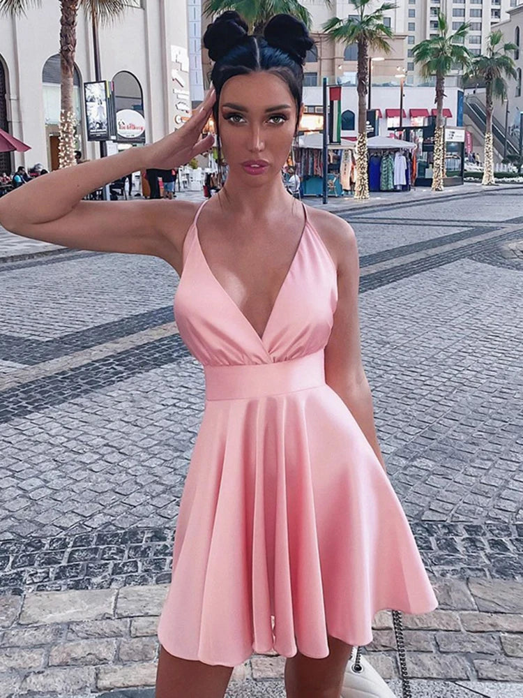 שמלת מיני סאטן - אורורה