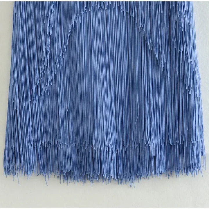 שמלת מיני קולר גב פתוח בעיצוב פרנזים - מריצה