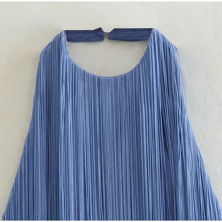 שמלת מיני קולר גב פתוח בעיצוב פרנזים - מריצה