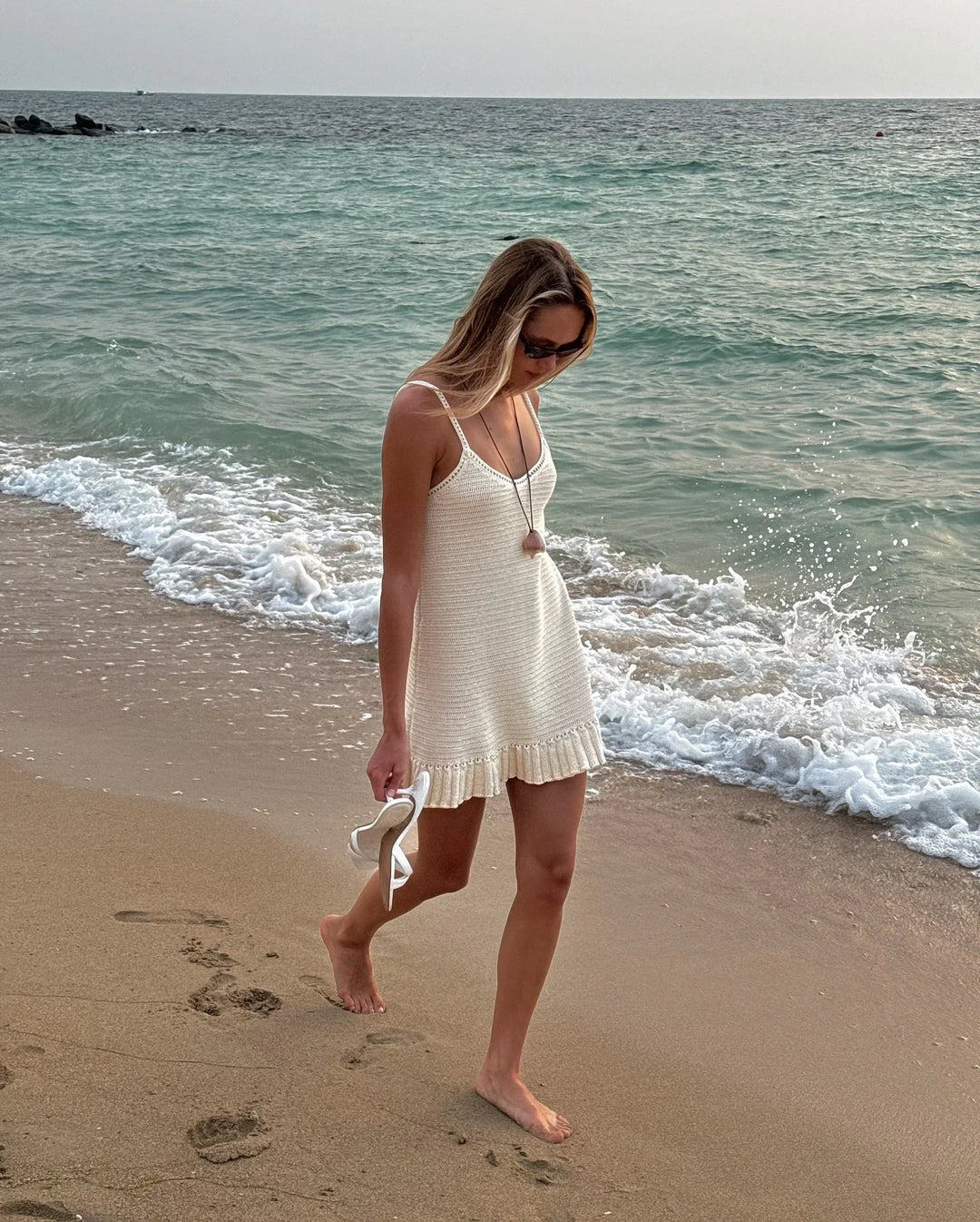 שמלת מיני סרוגה בוהו שיק - ריקה