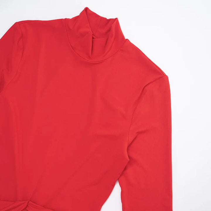 שמלת מקסי בעיצוב קיפולים גב פתוח  - אורון