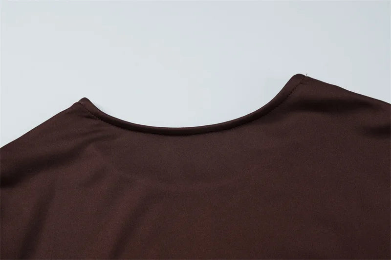 שמלת מקסי בעיטור קשירה ושרוולי פעמון - ברכה