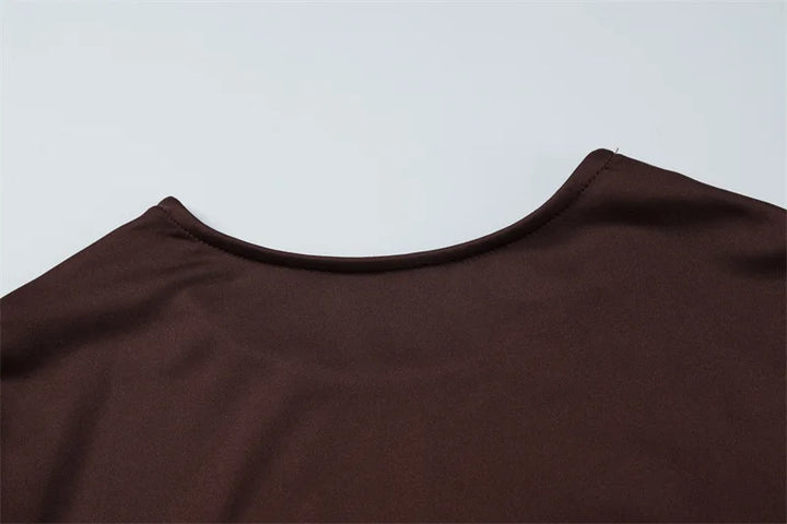 שמלת מקסי בעיטור קשירה ושרוולי פעמון - ברכה