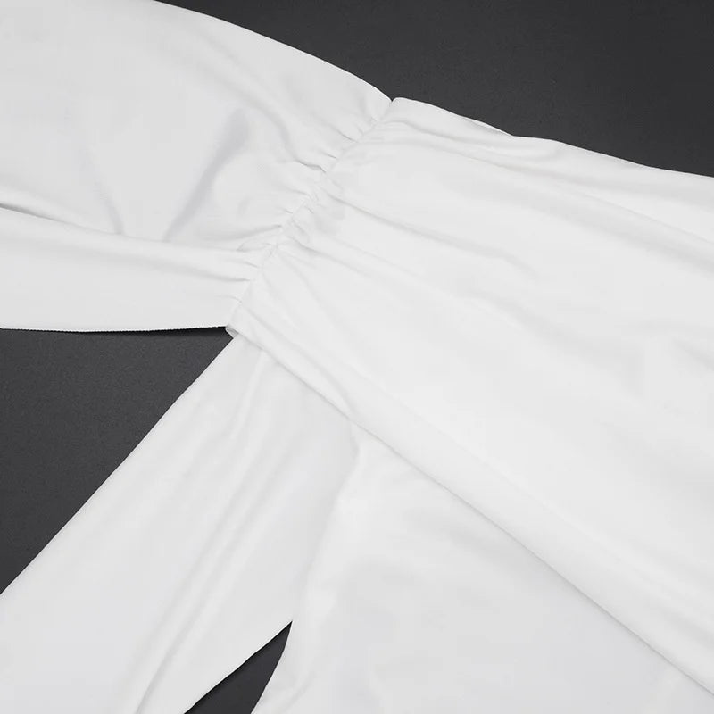 שמלת מקסי בעיצוב כתף חשופה ושובל - אלורה