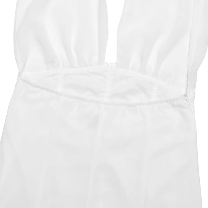 שמלת מיני קשירה בעורף גב פתוח בעיטור תחרה - הילה