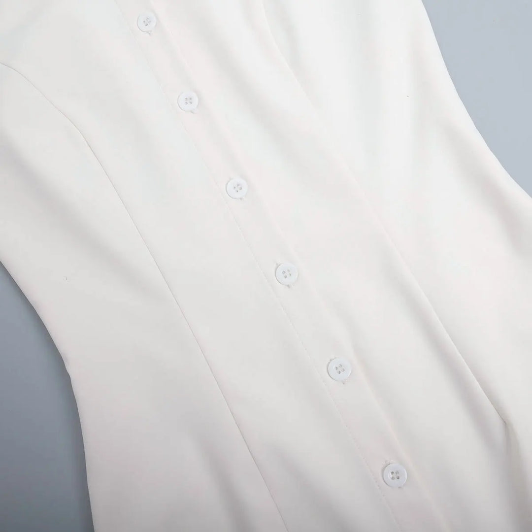 שמלת מקסי מחויטת בעיצוב כפתורים - JADORE