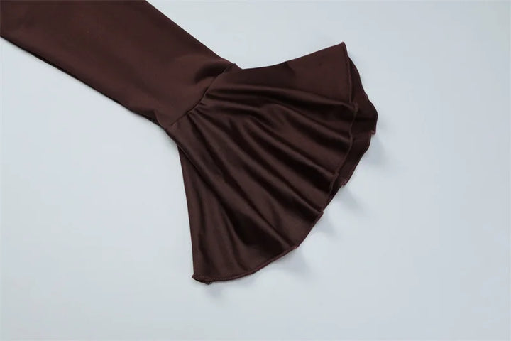 שמלת מקסי בעיטור קשירה ושרוולי פעמון - ברכה