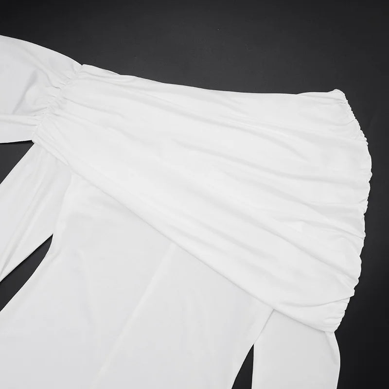 שמלת מקסי בעיצוב כתף חשופה ושובל - אלורה