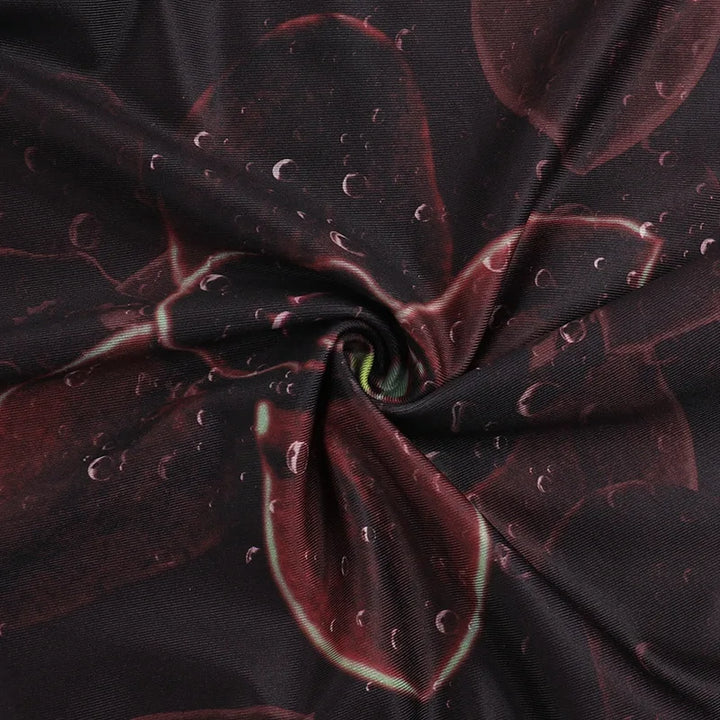 שמלת מקסי בהדפס מיוחד בעיצוב קשירה בצוואר ובגב בעיטור שסע - סולמא