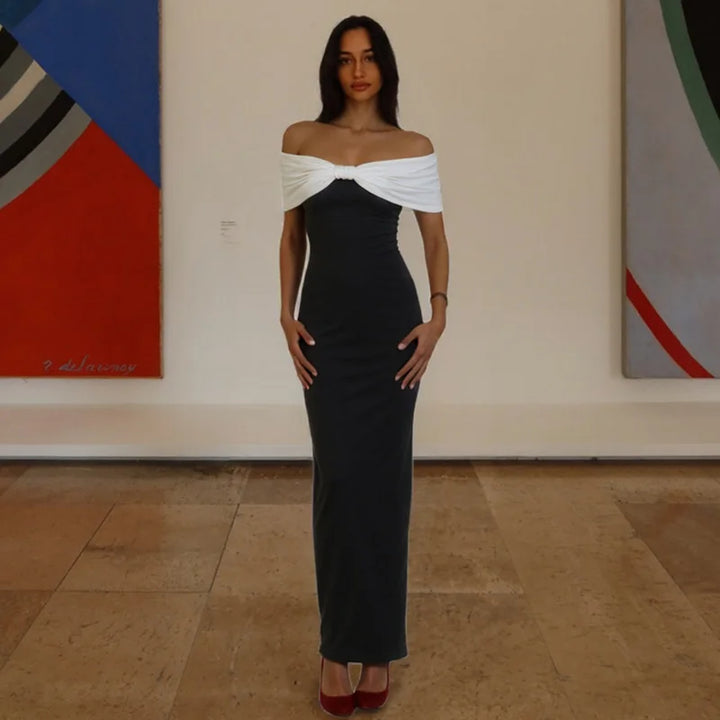 שמלת מקסי סטרפלס - אוריין