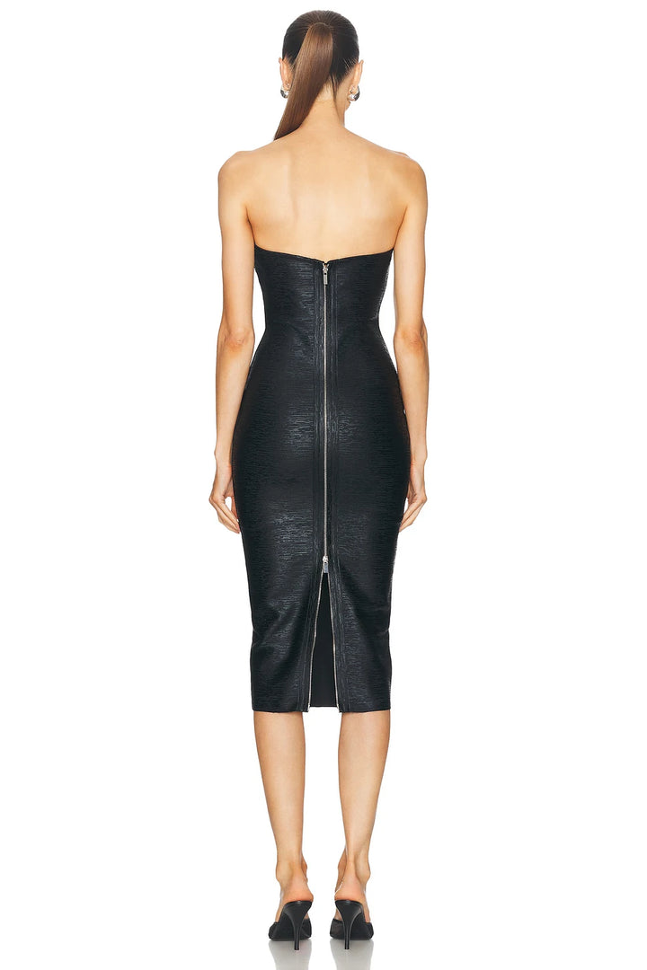 שמלת מידי דמוי עור - ג'יי