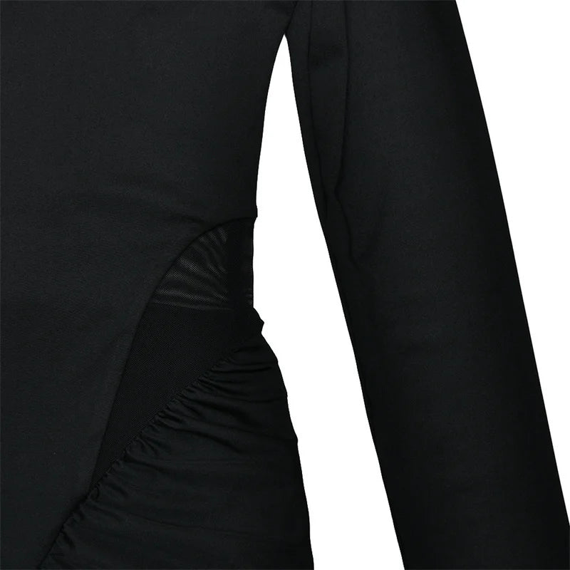 שמלת מקסי בעיצוב קיפולים ורשת - טאליה