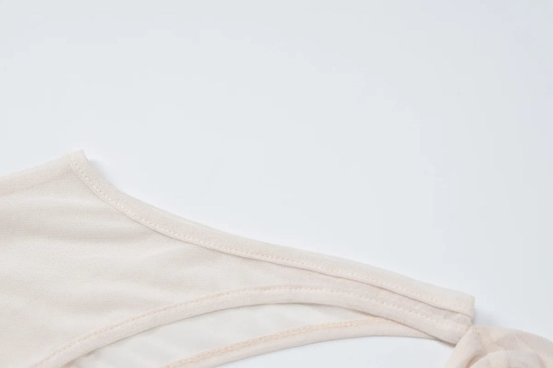 סט שני חלקים בעיצוב רשת מכנסי פדלפון וטופ -  Alison