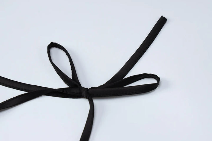 שמלת מקסי סאטן קשירה בגב פתוח - צוק