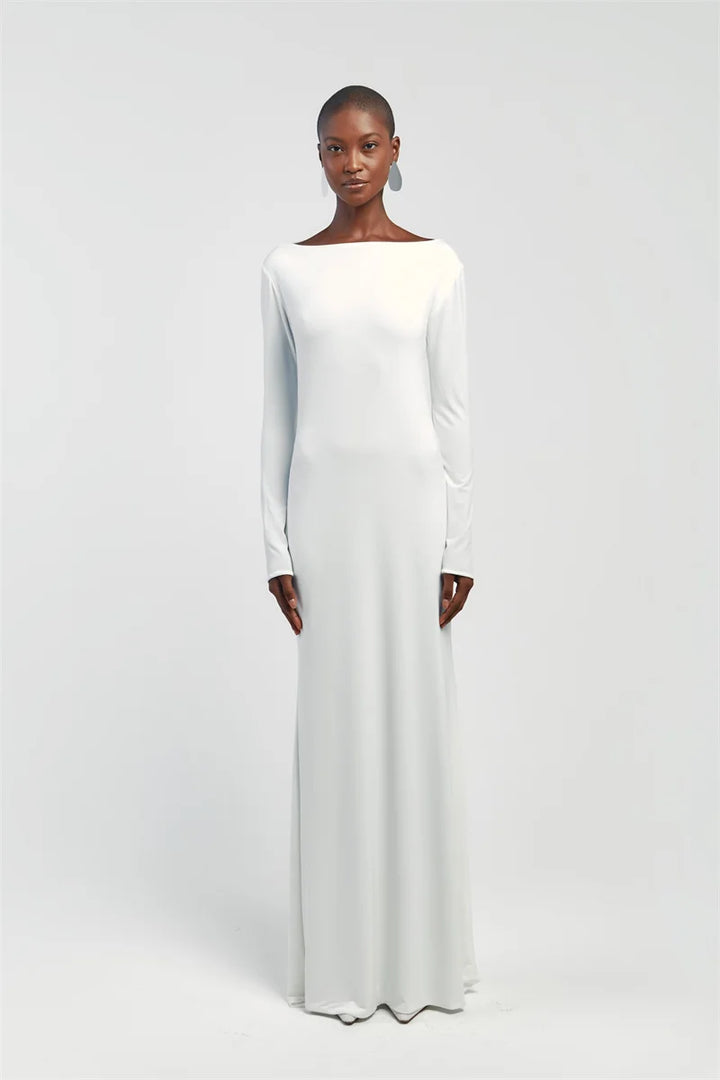 שמלת מקסי אלגנטית בעיצוב גב פתוח - אורנה