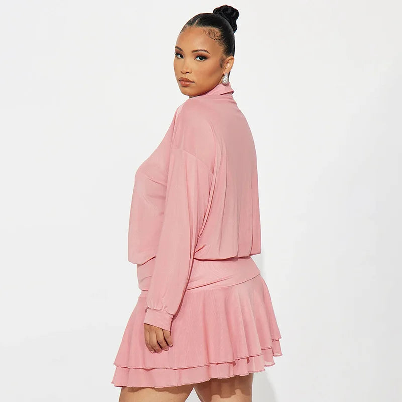 שמלת מיני שיפון מלמלה בעיצוב כפתורים - רעות