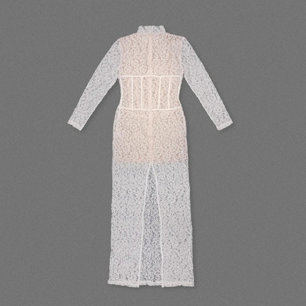 שמלת מקסי גולף תחרה - קרוליין