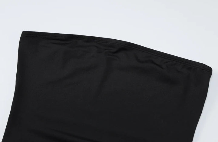 שמלת מקסי סטרפלס - זיו