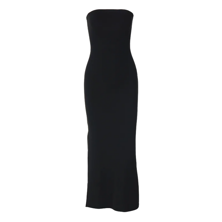 שמלת מקסי סטרפלס - זיו