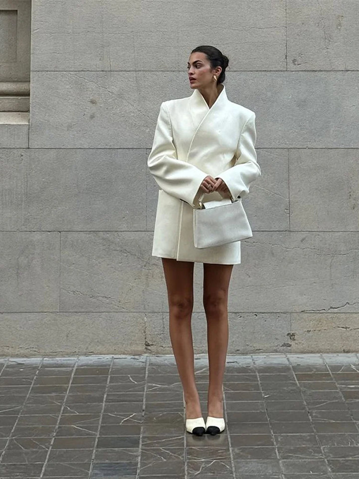 שמלת מיני מחויטת בעיצוב בלייזר - JACKIE