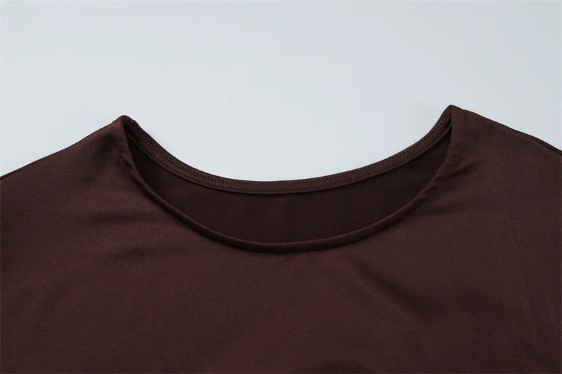 שמלת מקסי בעיטור קשירה ושרוולי פעמון - ברכה