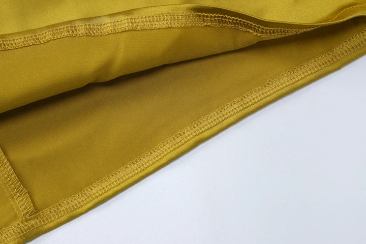 שמלת מקסי סאטן קשירה בגב פתוח - צוק