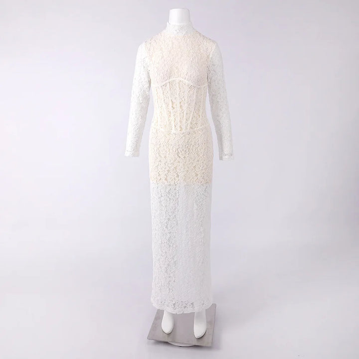 שמלת מקסי גולף תחרה - קרוליין